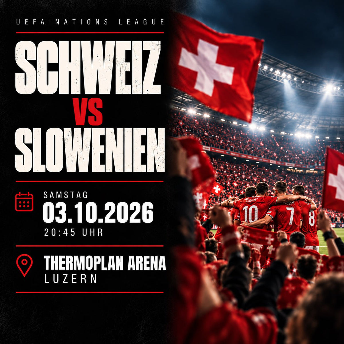 UEFA Nations League: Schweiz vs. Slowenien (03.10.2026)